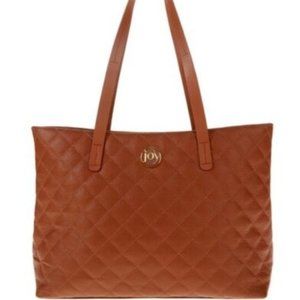 JOY Iconic Anti-Microbial & RFID Quilted Leather Tote NEW